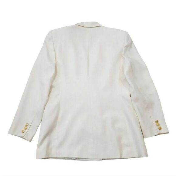 Vintage Talbots 2 PC Linen Blend Double-breasted Blazer Jacket and Skirt Suit 12 - Picture 12 of 16